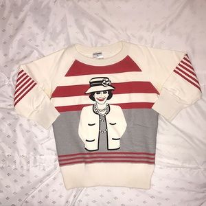 Chanel striped mariniere crewneck top